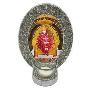 Golden (Gold Plated) Brass Sai Baba Thiruvachi Set, For Decoration